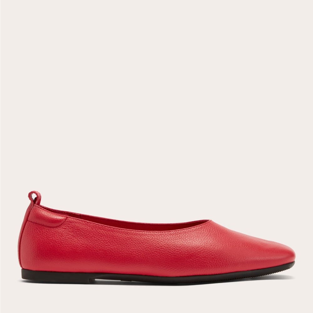 Everlane Vibrant Red Leather Loafers